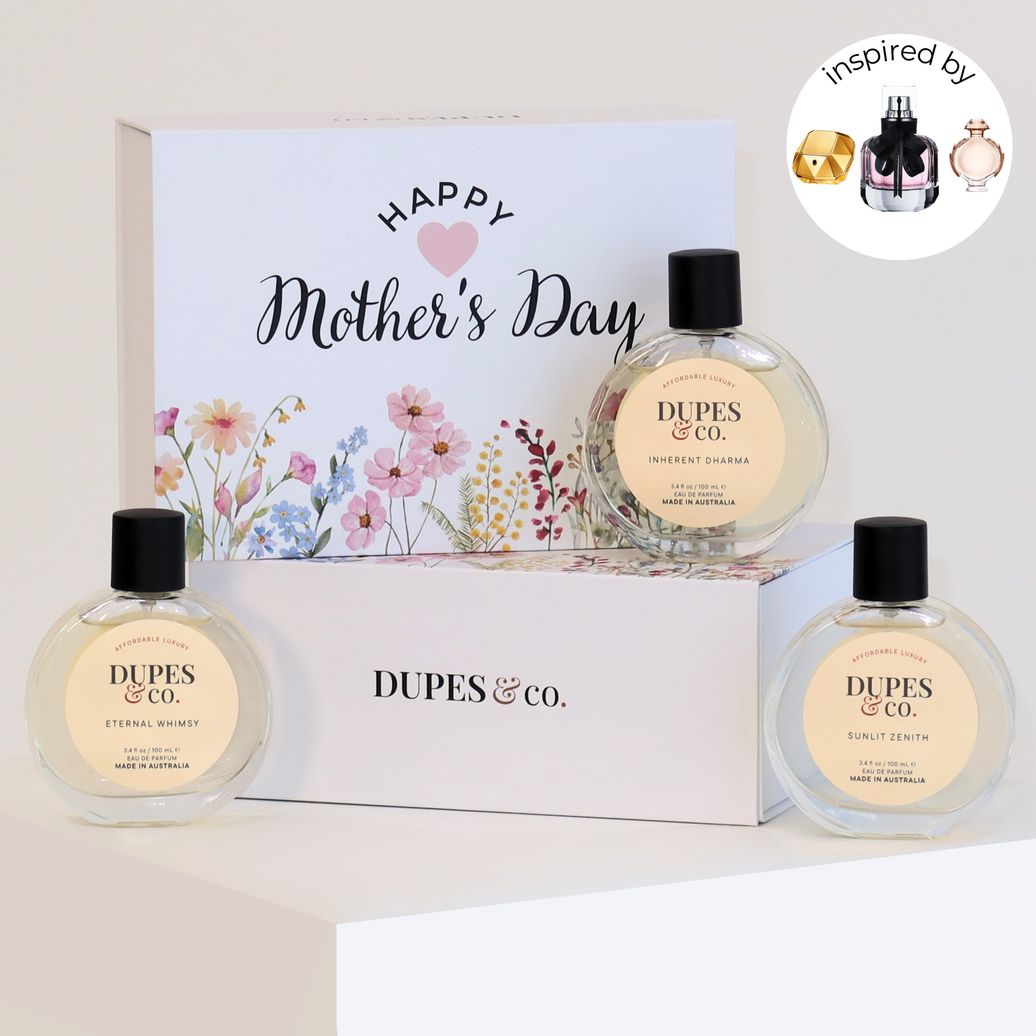 Perfume Gift Box Mother's Day Special with three eau de parfum bottles